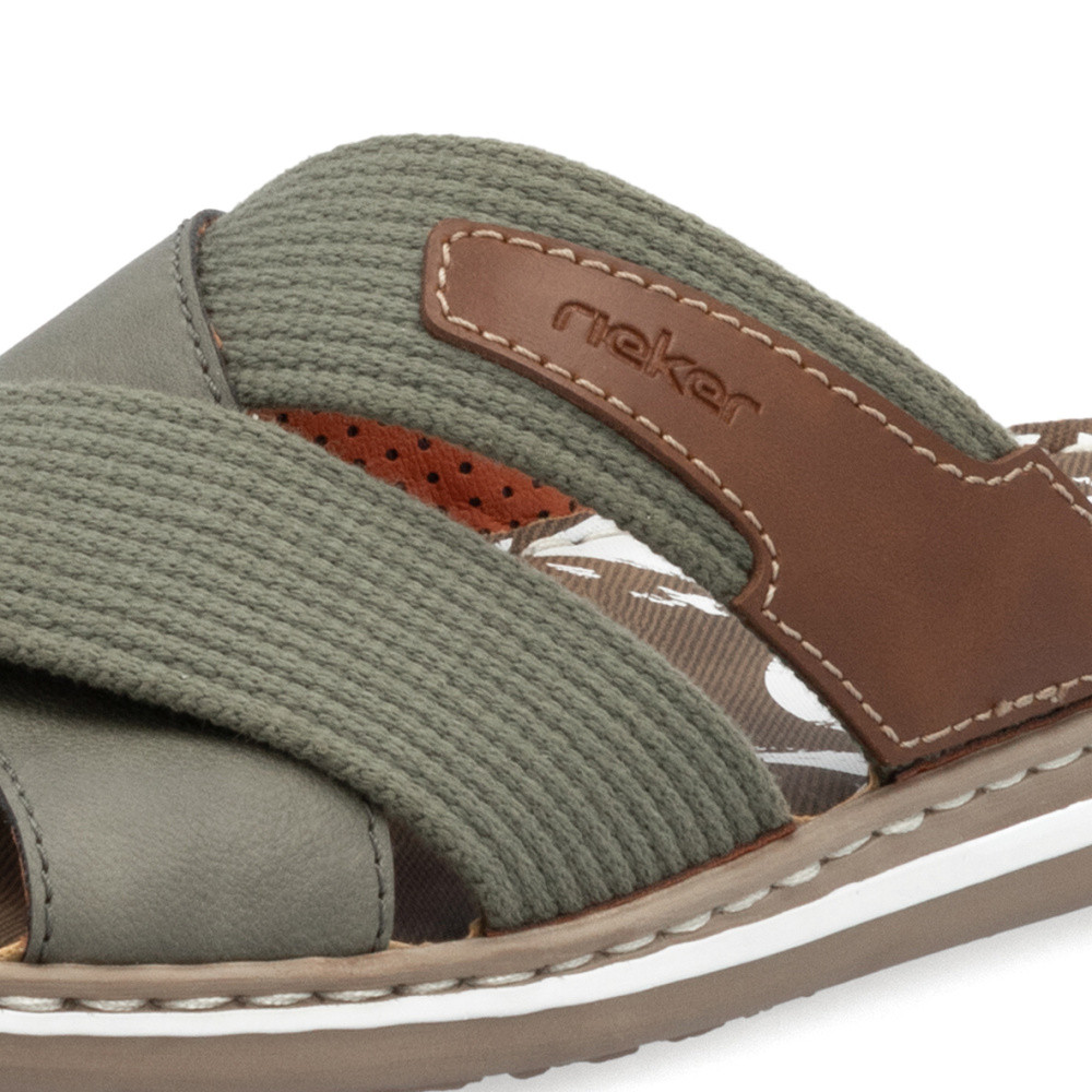 detail Pánské nazouváky RIEKER 21066-54 zelená S5