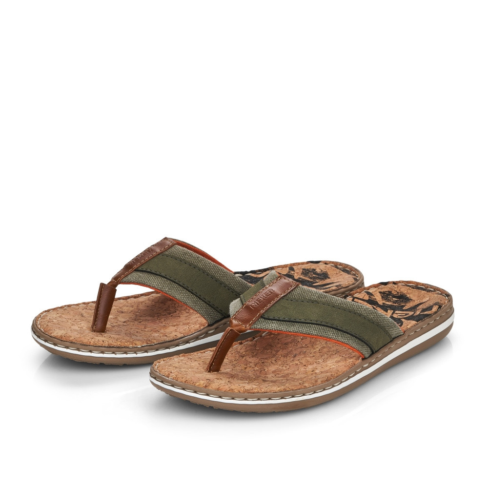 detail Pánské žabky RIEKER 21095-54 zelená S4