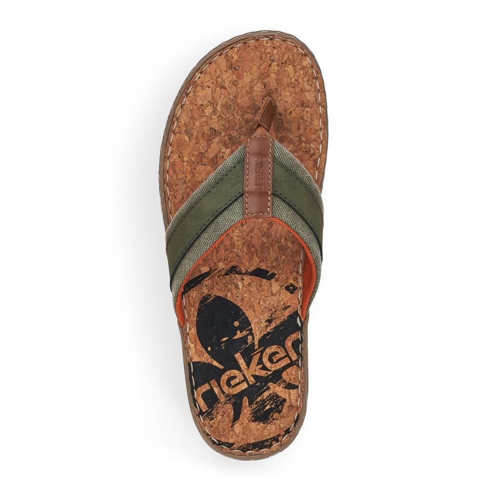 detail Pánské žabky RIEKER 21095-54 zelená S4