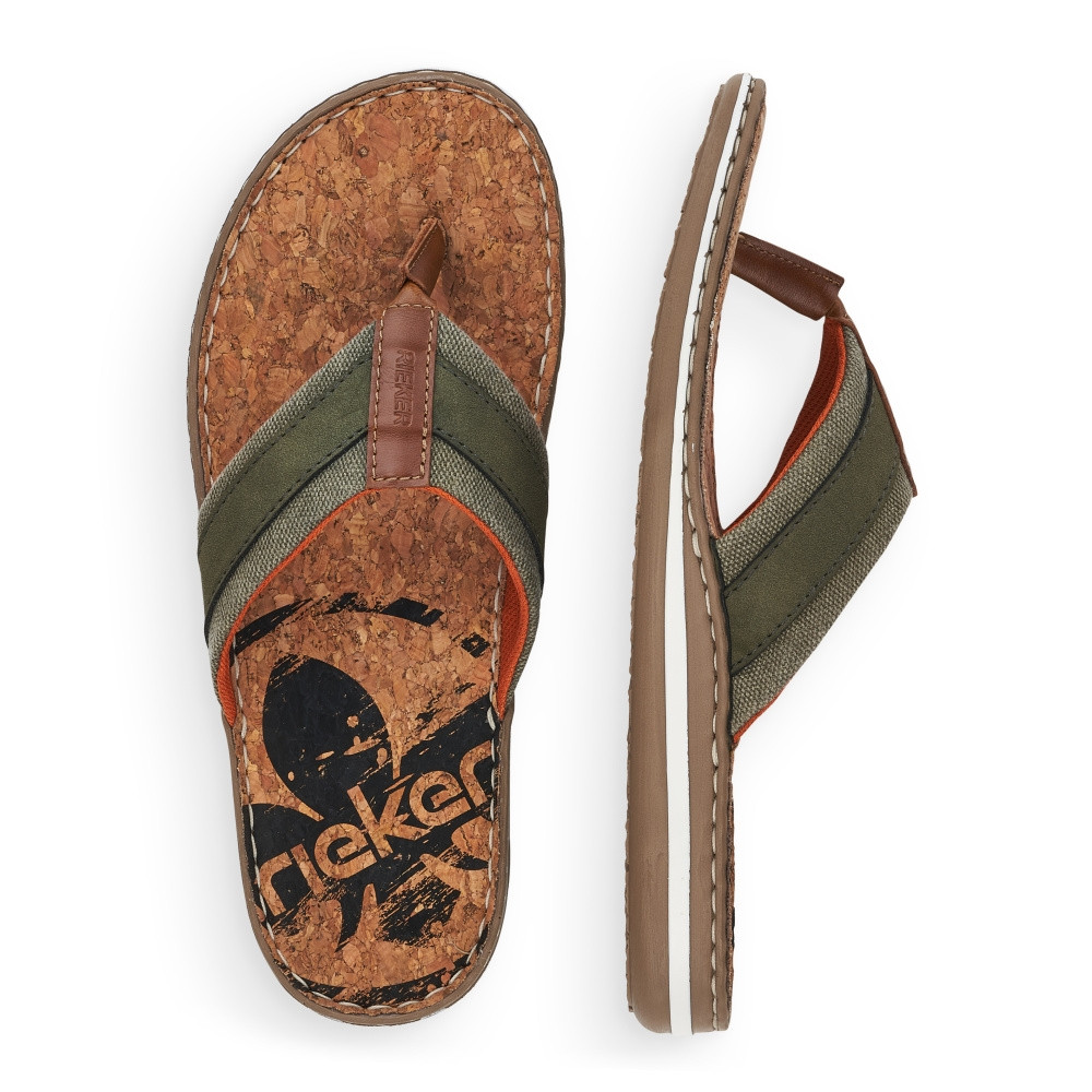 detail Pánské žabky RIEKER 21095-54 zelená S4