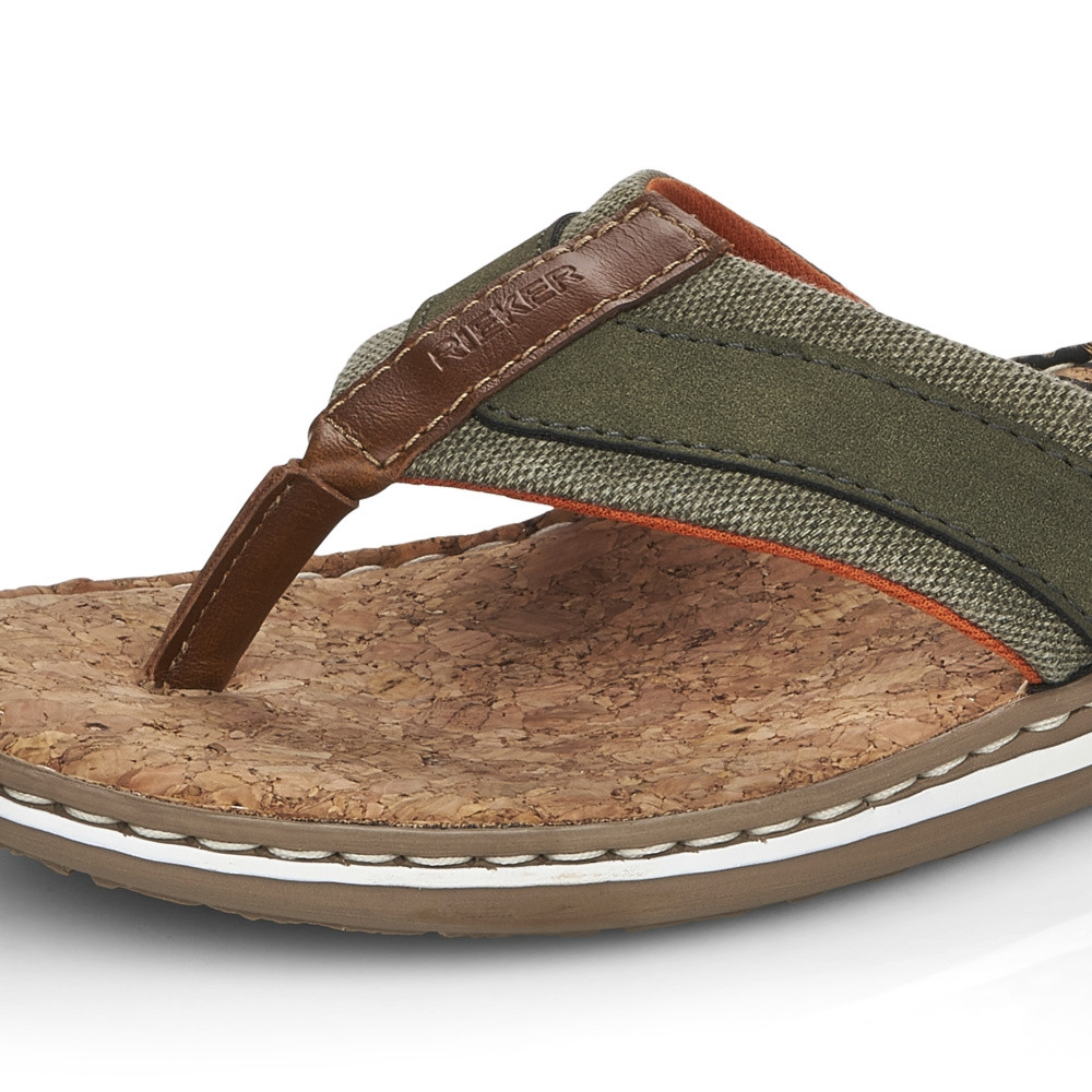 detail Pánské žabky RIEKER 21095-54 zelená S4