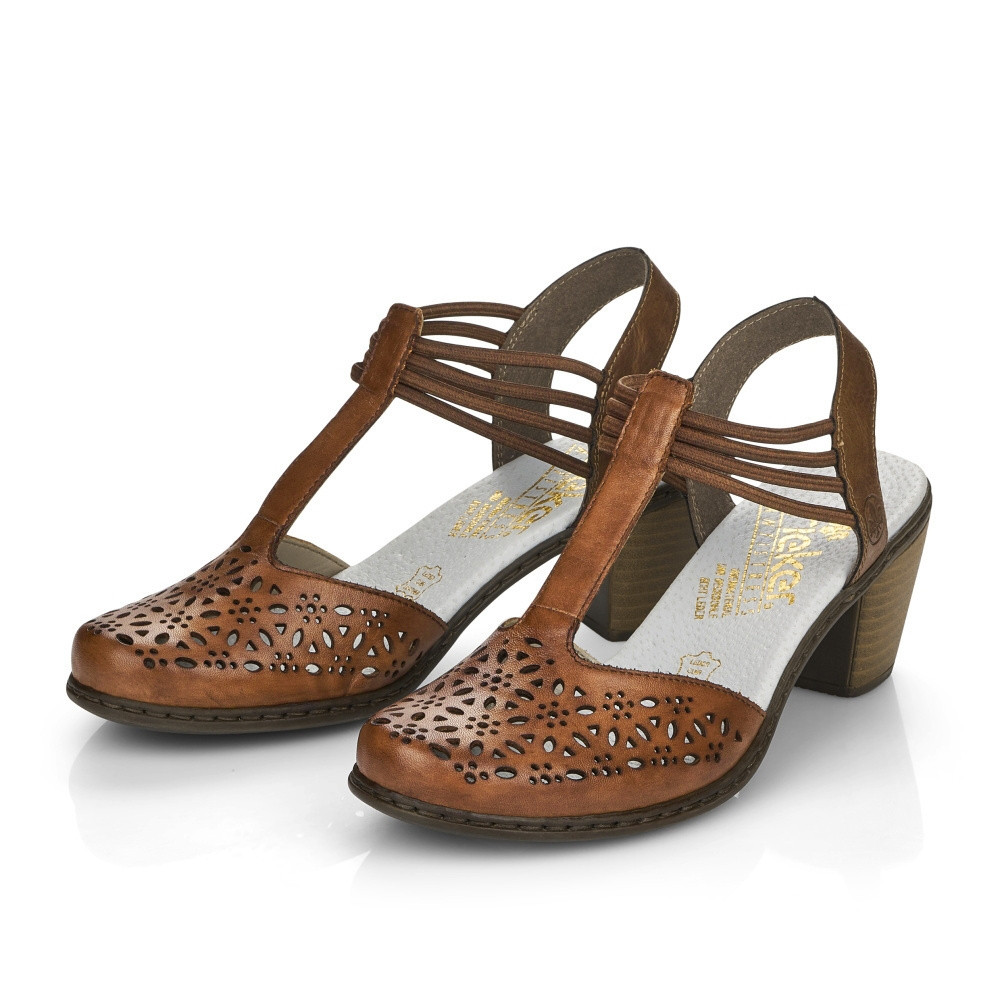 detail Dámské sandály RIEKER 40969-24 hnědá S3