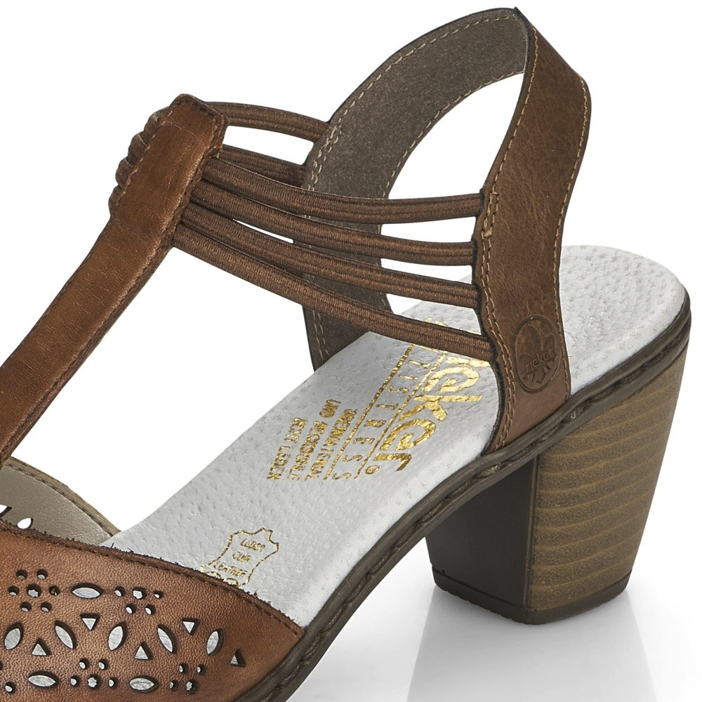 detail Dámské sandály RIEKER 40969-24 hnědá S3