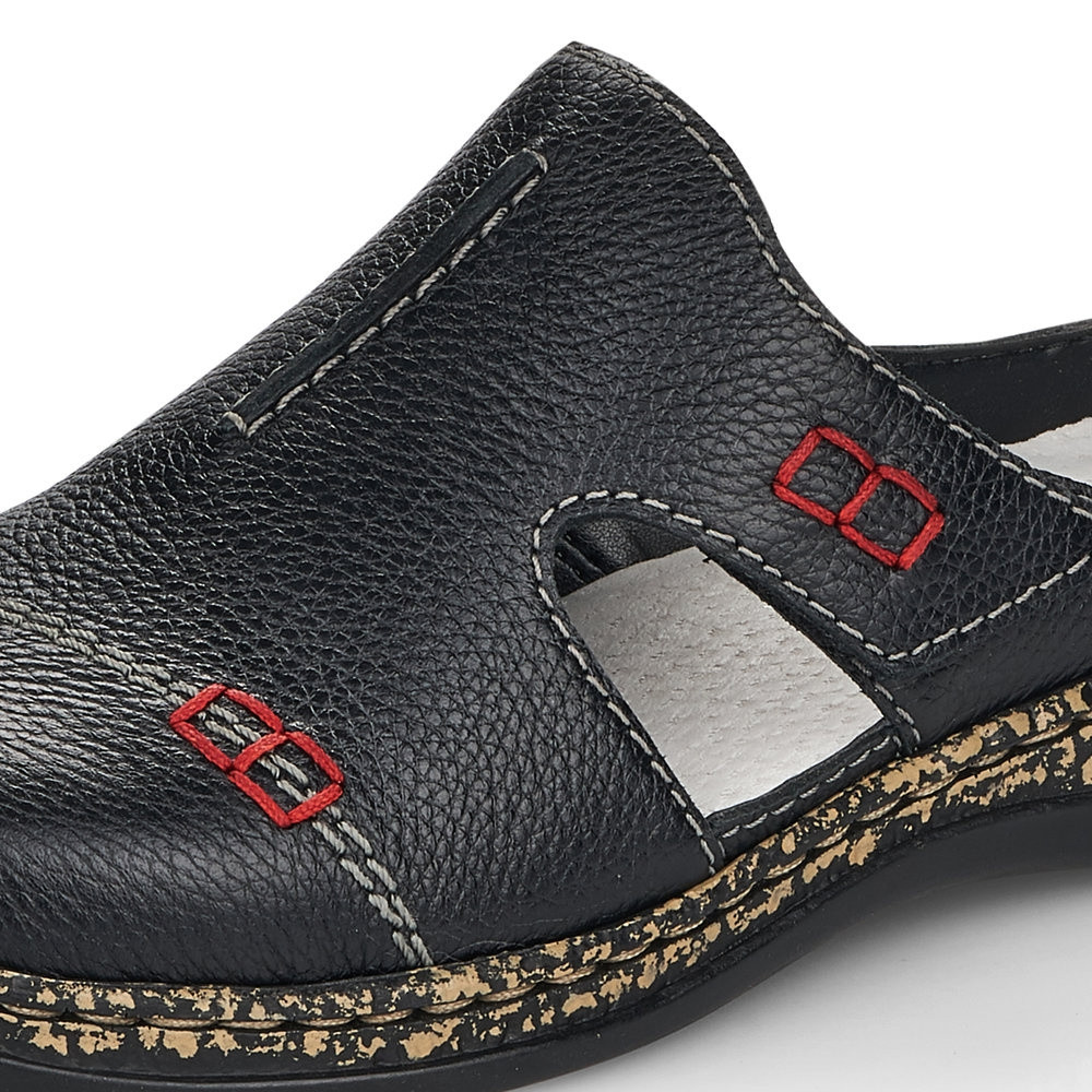 detail Dámské nazouváky RIEKER 46362-00 černá S5