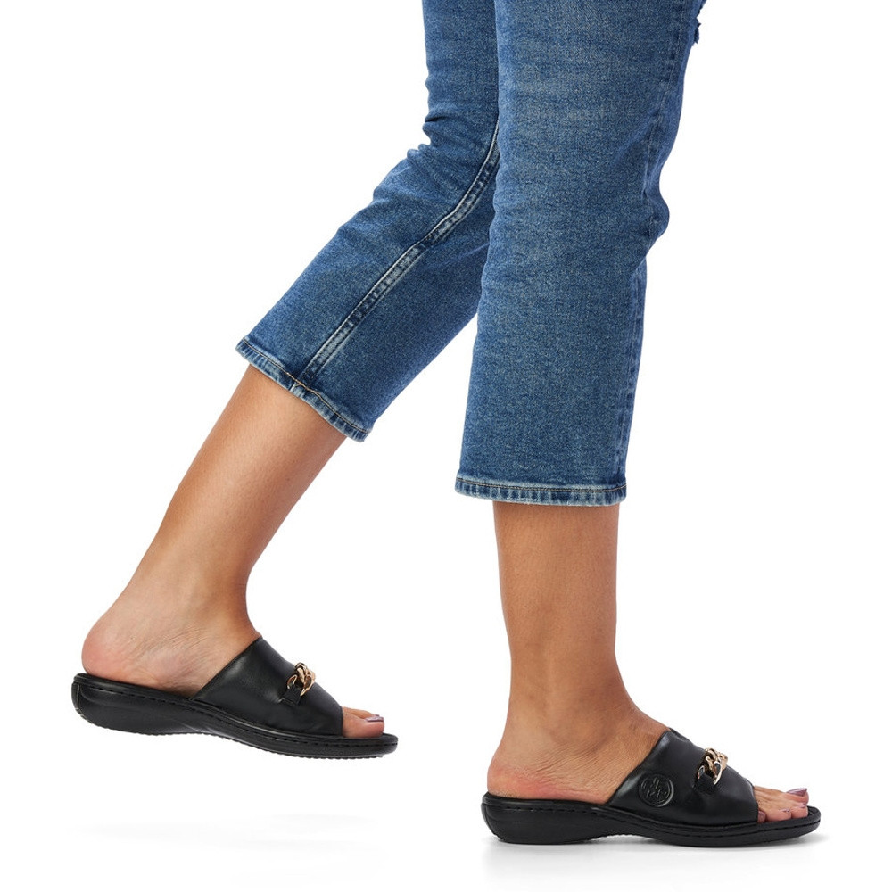 detail Dámské nazouváky RIEKER RIE-10201271-S2 černá