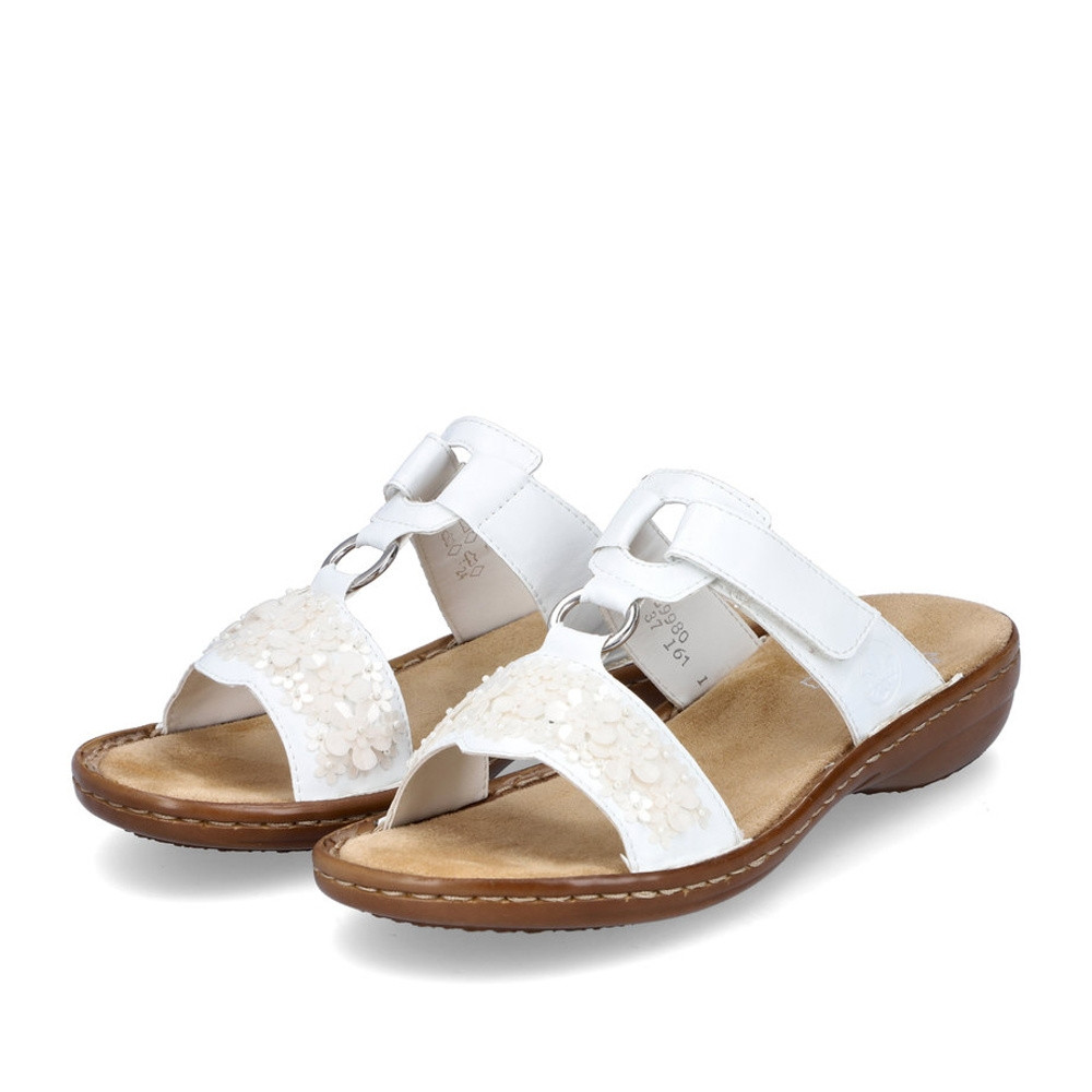 detail Dámské nazouváky RIEKER RIE-10201273-S2 bílá