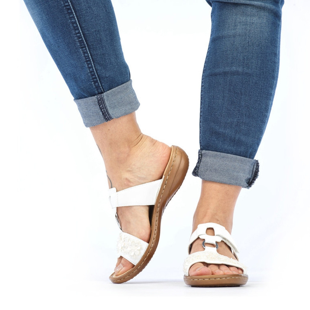 detail Dámské nazouváky RIEKER RIE-10201273-S2 bílá