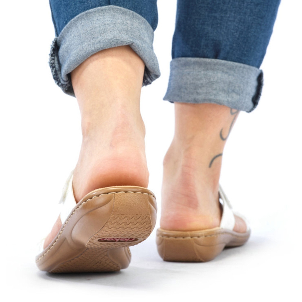 detail Dámské nazouváky RIEKER RIE-10201273-S2 bílá