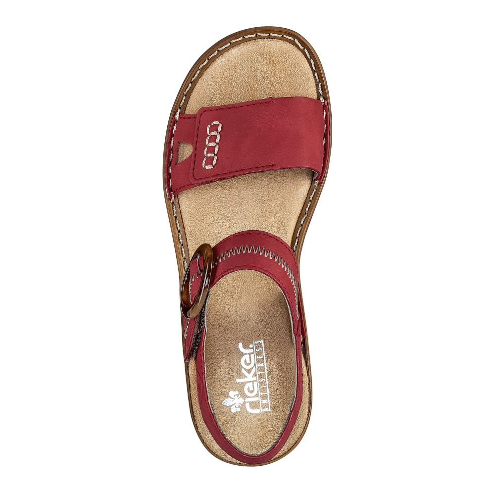 detail Dámské sandály RIEKER RIE-10201275-S2 červená