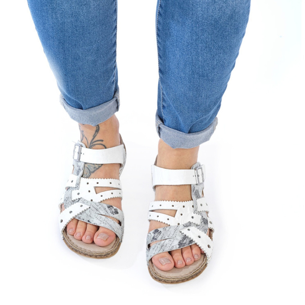 detail Dámské nazouváky RIEKER RIE-10201278-S2 bílá