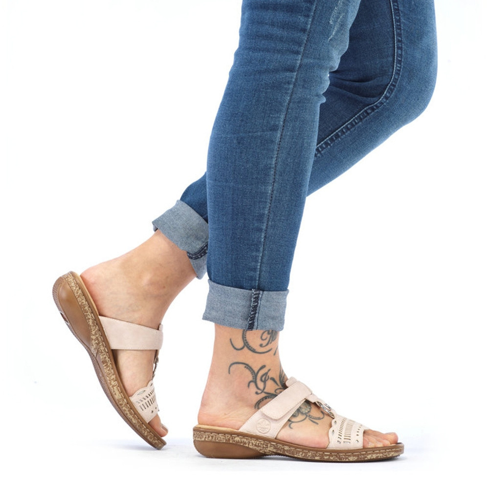 detail Dámské nazouváky RIEKER RIE-10201294-S2 růžová