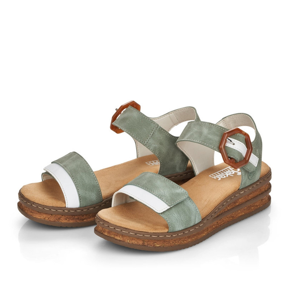 detail Dámské sandály RIEKER 62963-52 zelená S3