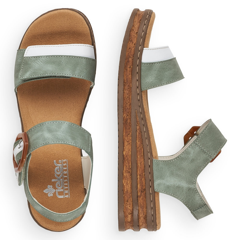 detail Dámské sandály RIEKER 62963-52 zelená S3