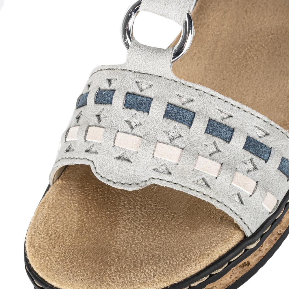 detail Dámské nazouváky RIEKER 62995-42 šedá S2