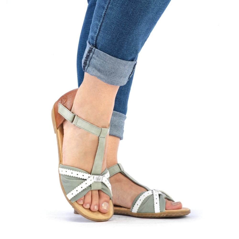 detail Dámské sandály RIEKER RIE-10201308-S2 zelená