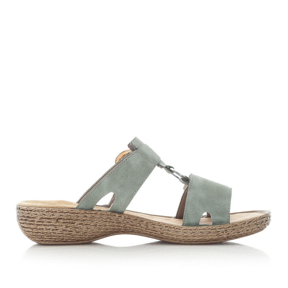 detail Dámské nazouváky RIEKER 658N4-52 zelená S3