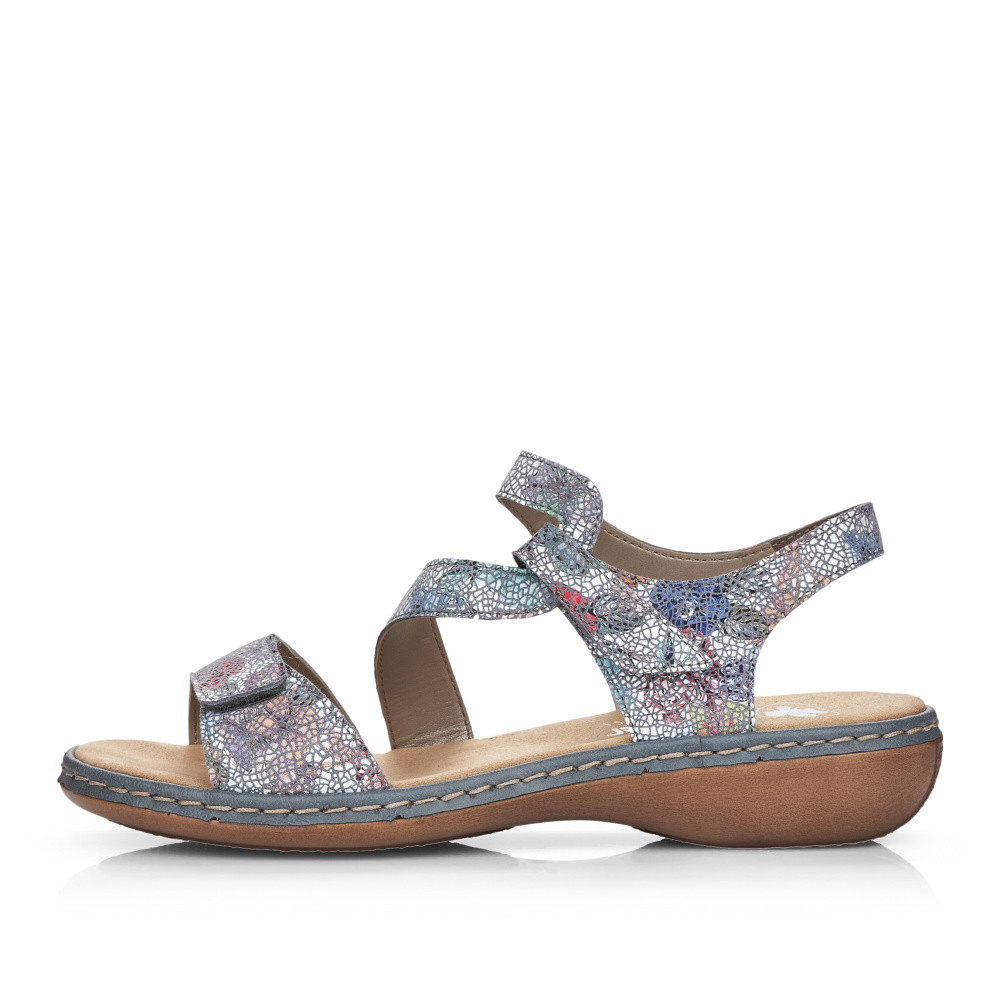 detail Dámské sandály RIEKER 659C7-90 modrá S6