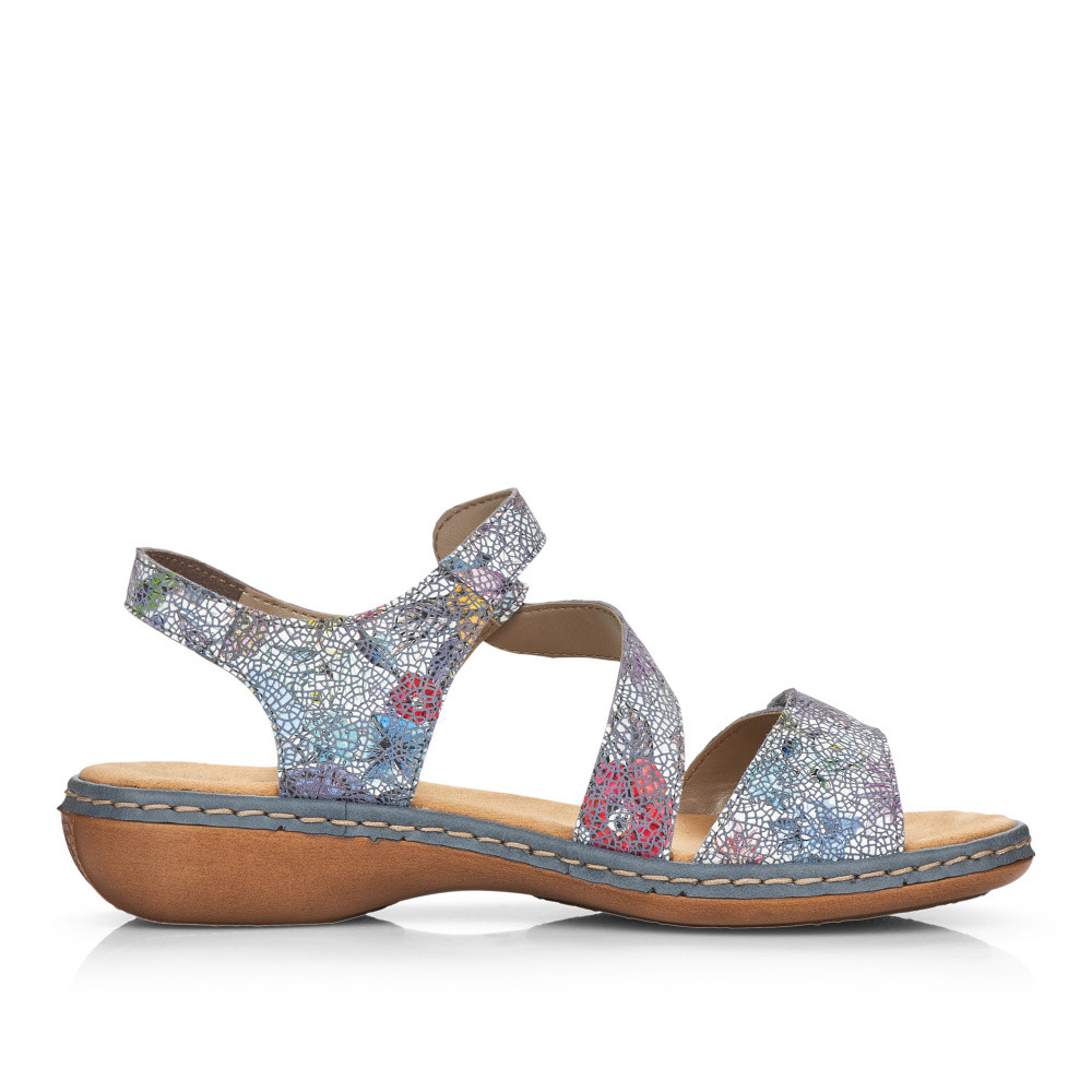 detail Dámské sandály RIEKER 659C7-90 modrá S6