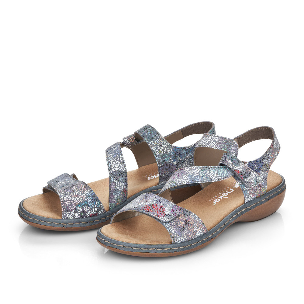 detail Dámské sandály RIEKER 659C7-90 modrá S6