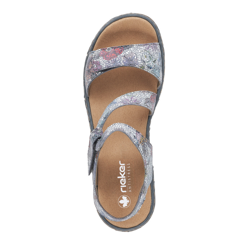 detail Dámské sandály RIEKER 659C7-90 modrá S6