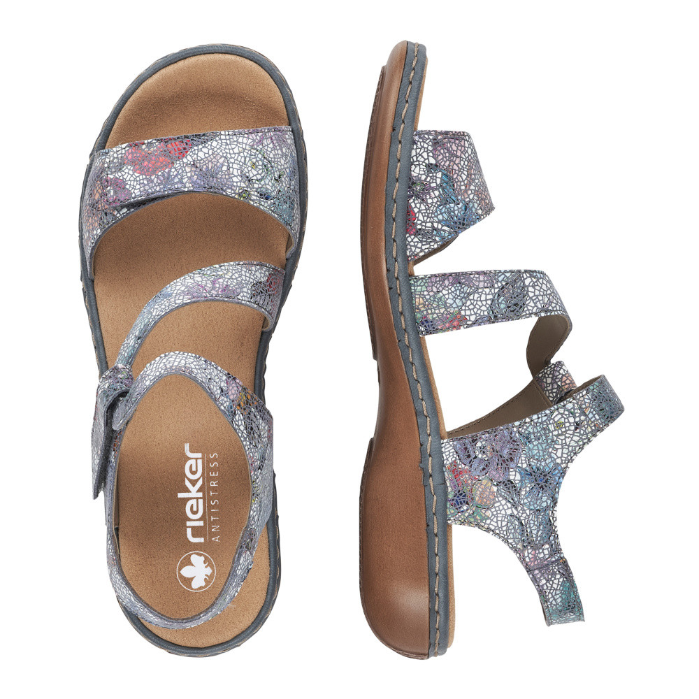 detail Dámské sandály RIEKER 659C7-90 modrá S6