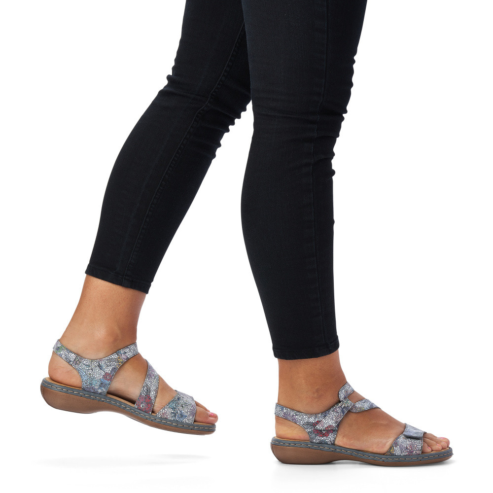 detail Dámské sandály RIEKER 659C7-90 modrá S6