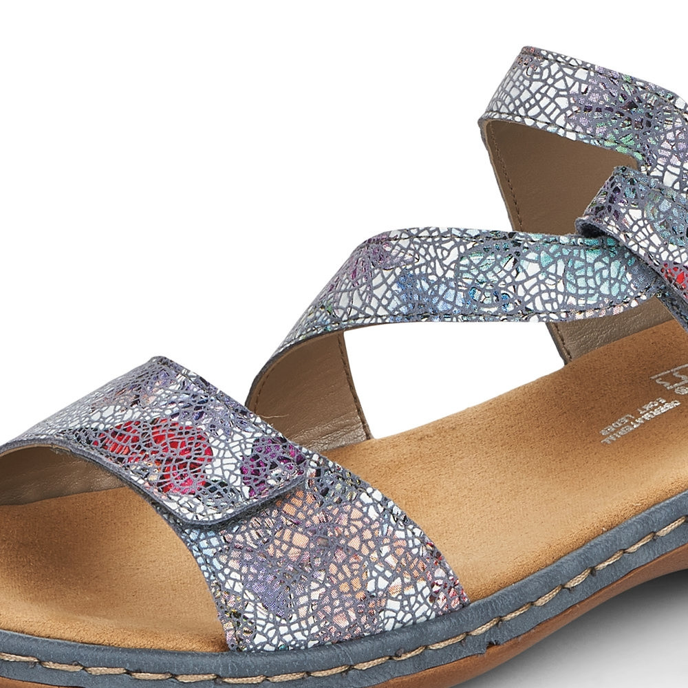 detail Dámské sandály RIEKER 659C7-90 modrá S6