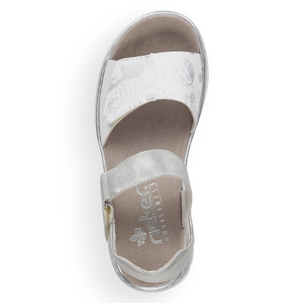 detail Dámské sandály RIEKER RIE-10201326-S2 bílá