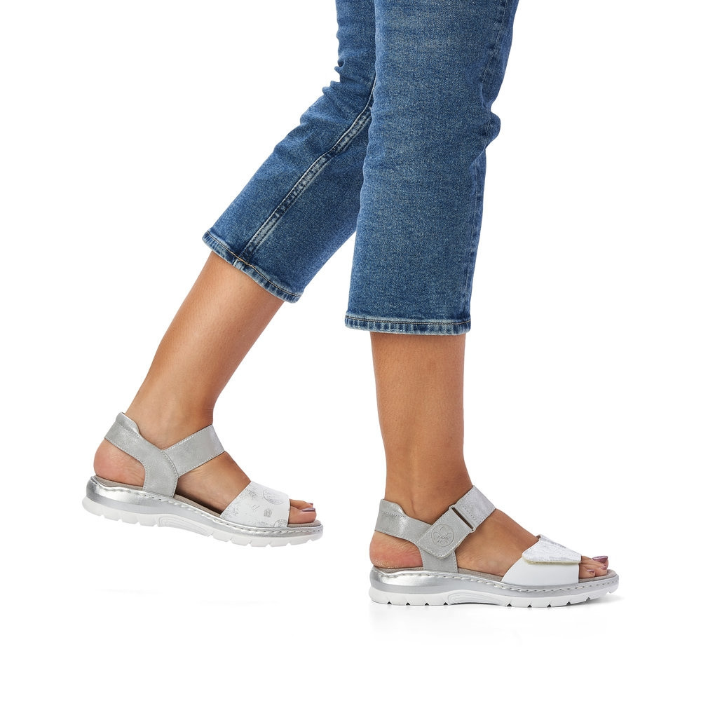 detail Dámské sandály RIEKER RIE-10201326-S2 bílá