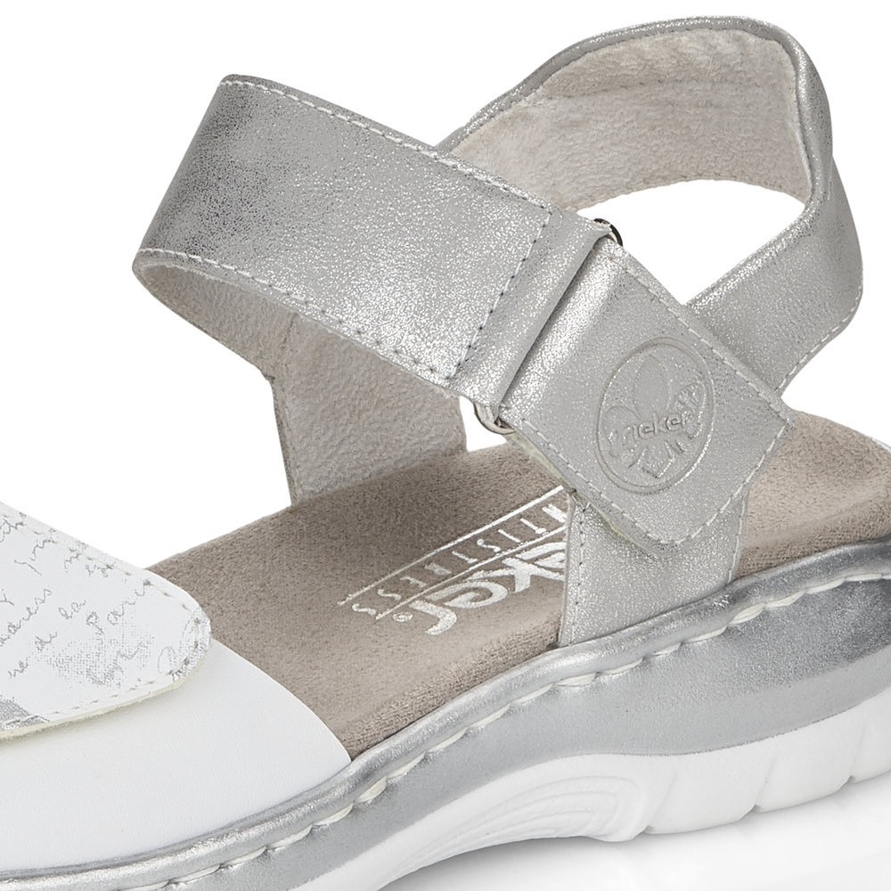 detail Dámské sandály RIEKER RIE-10201326-S2 bílá