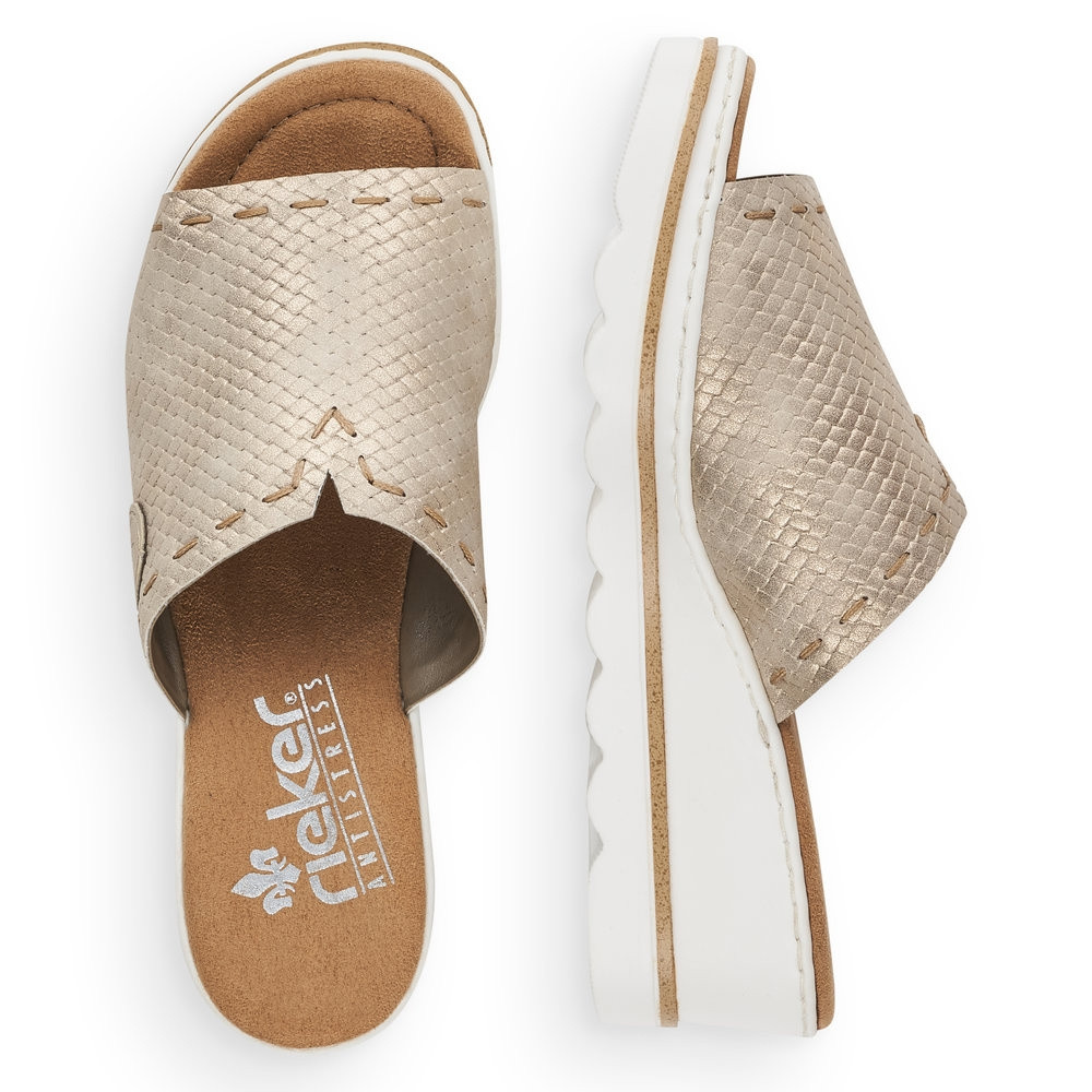 detail Dámské nazouváky RIEKER RIE-10201332-S2 béžová