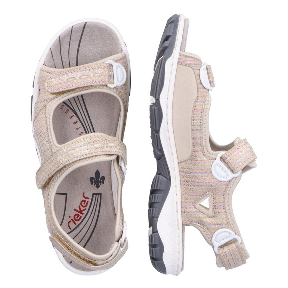 detail Dámské sandály RIEKER RIE-10201348-S2 béžová