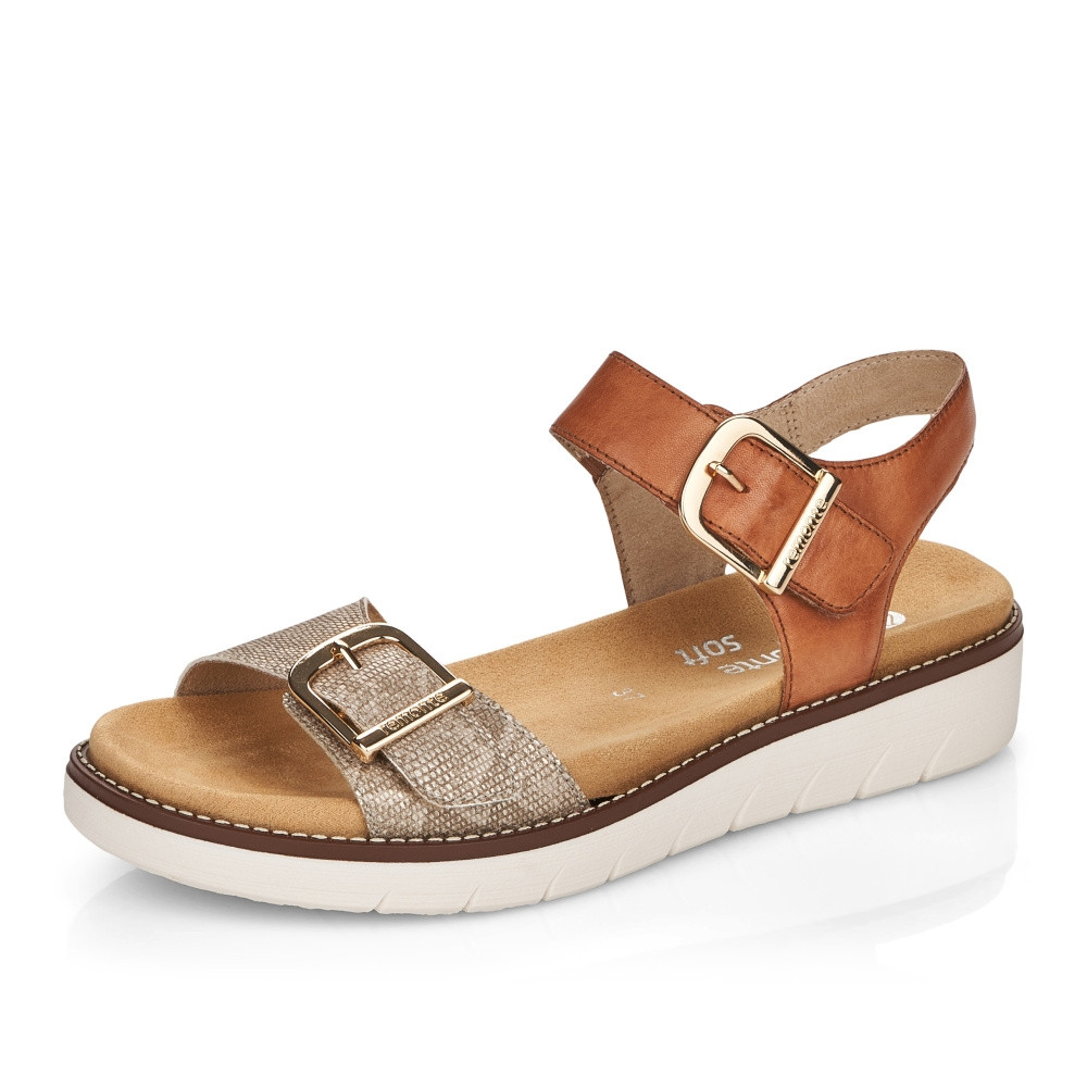 detail Dámské sandály REMONTE D2069-24 hnědá S2