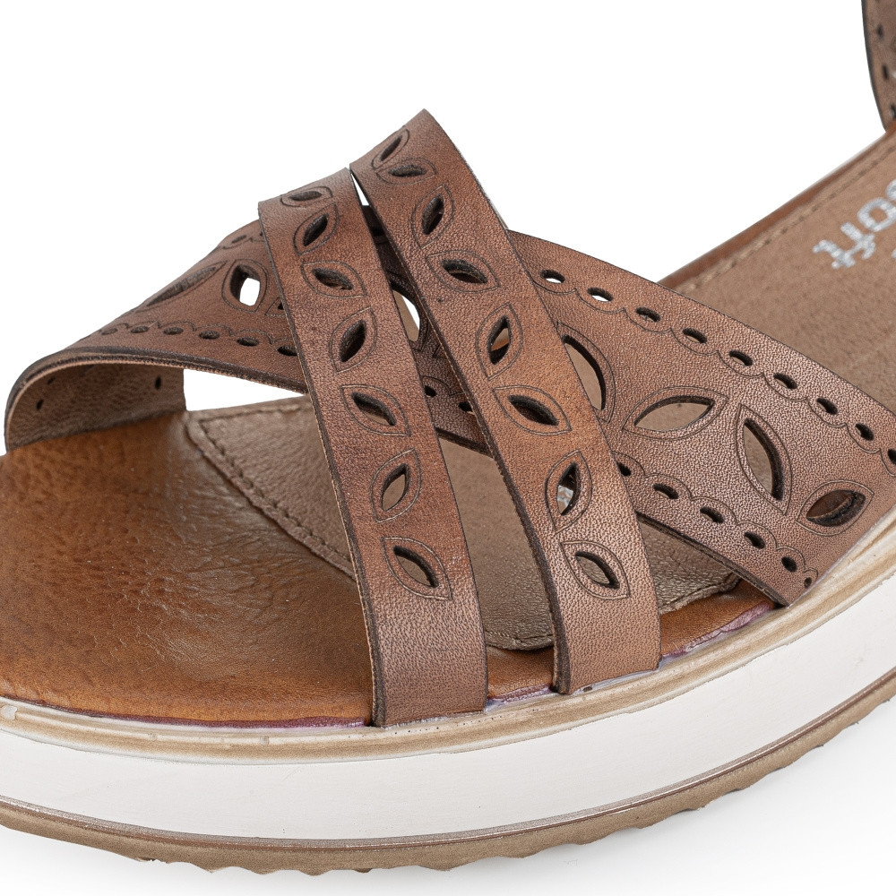 detail Dámské sandály REMONTE RIE-10201364-S2 hnědá