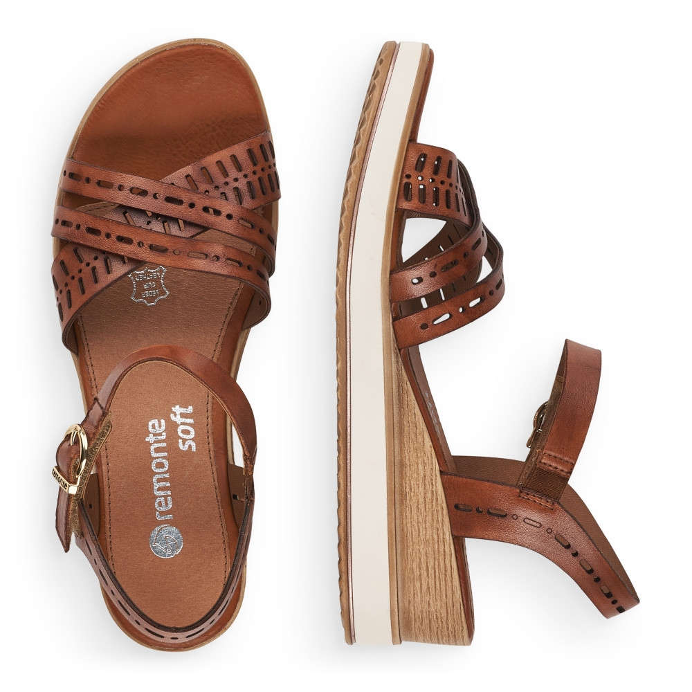 detail Dámské sandály REMONTE RIE-10201364-S2 hnědá