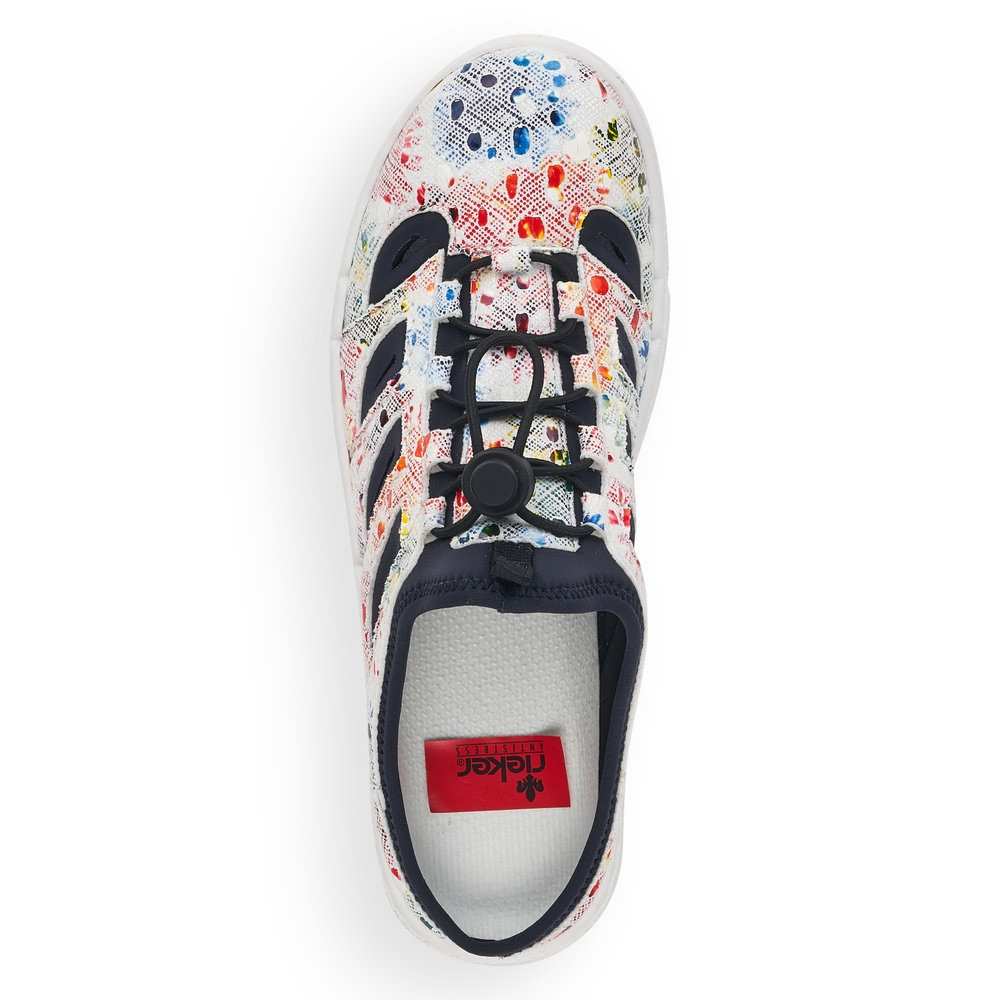 detail Dámské nazouváky RIEKER N1752-90 multicolor S2