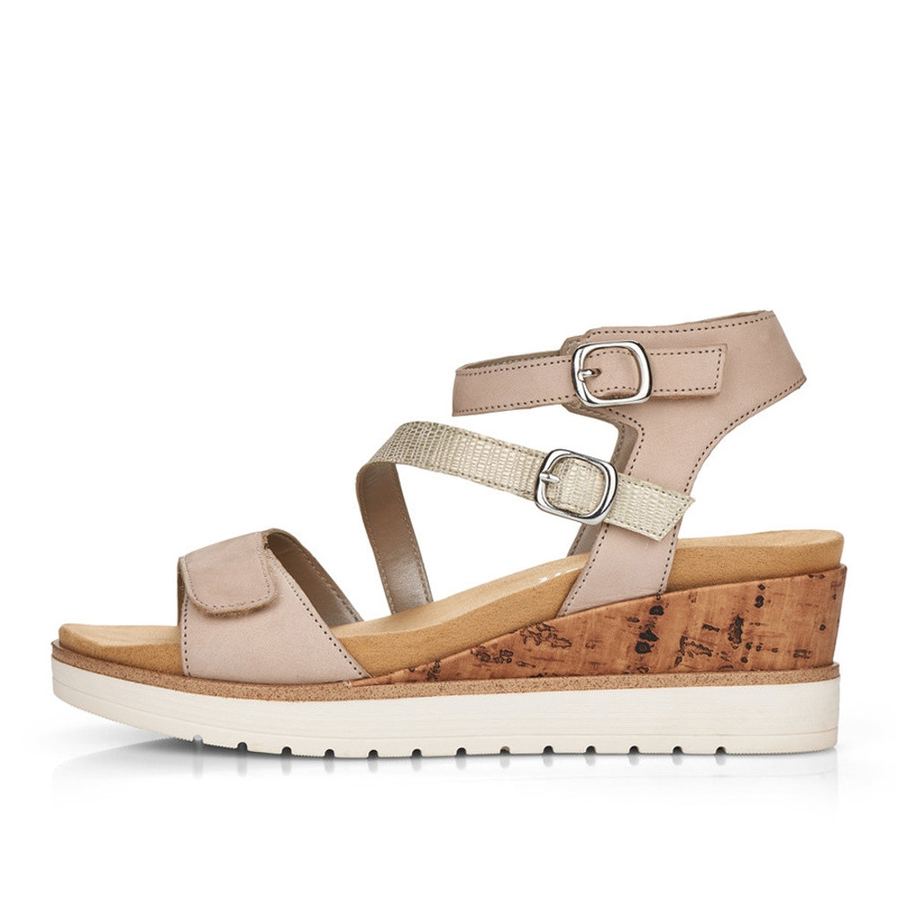 detail Dámské sandály REMONTE R6156-60 béžová S2