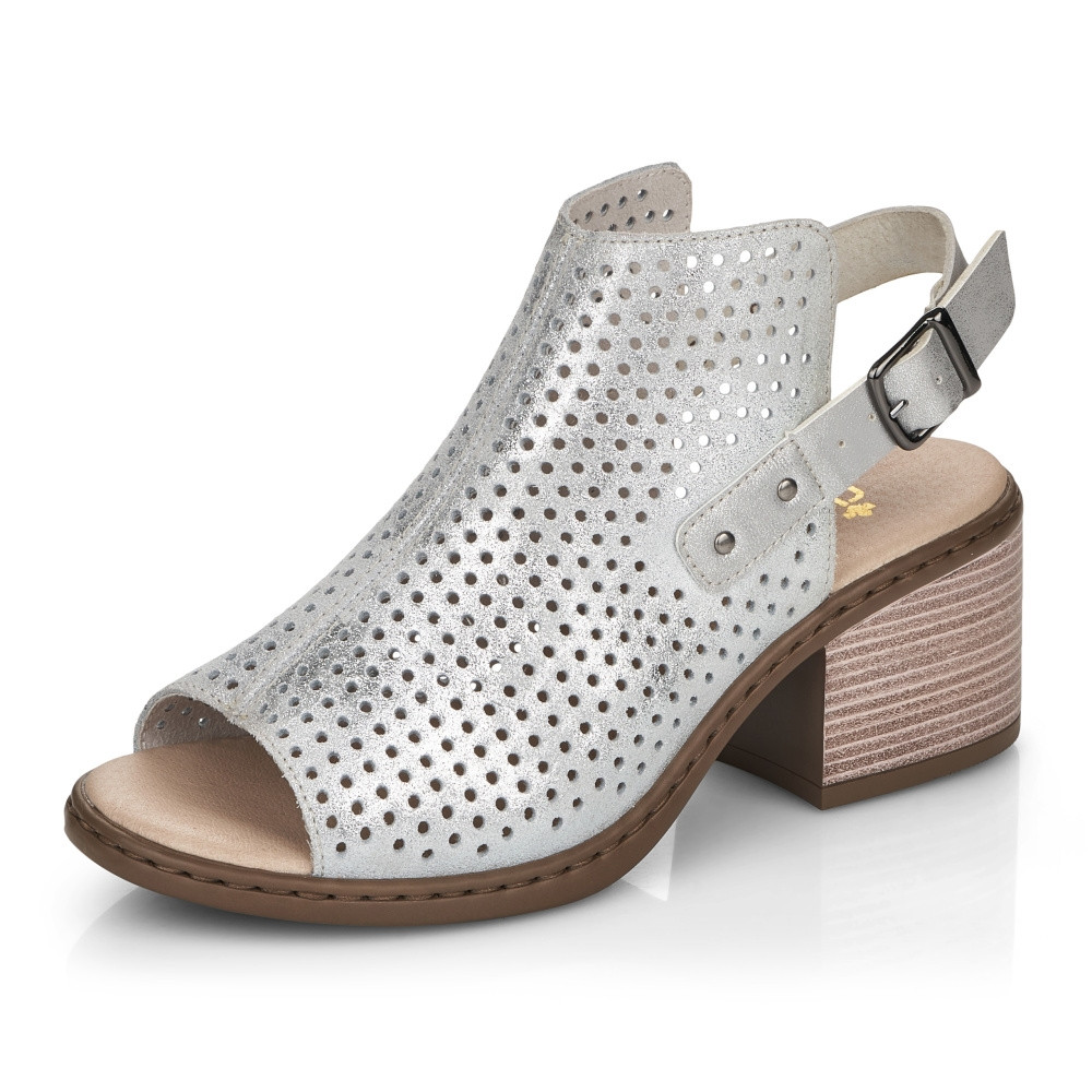 detail Dámské sandály RIEKER RIE-10201402-S2 stříbrná