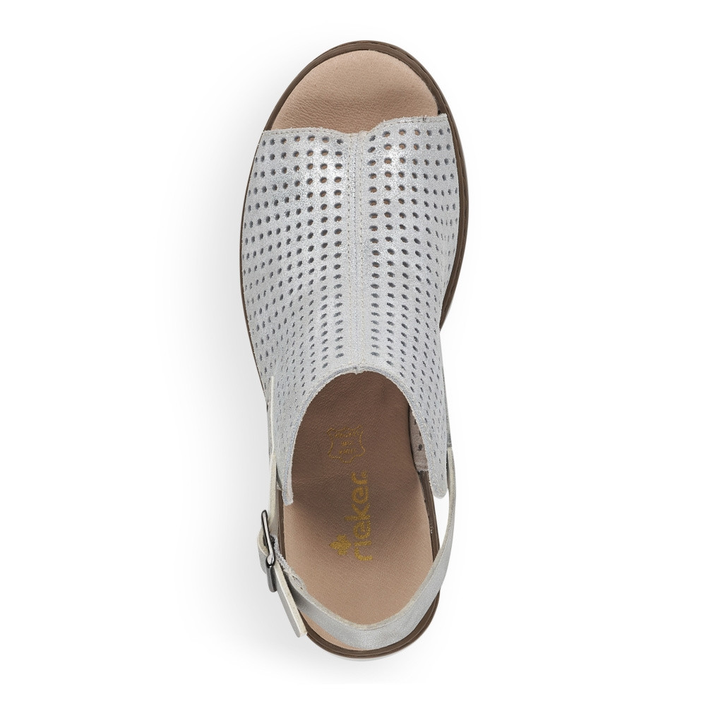 detail Dámské sandály RIEKER RIE-10201402-S2 stříbrná