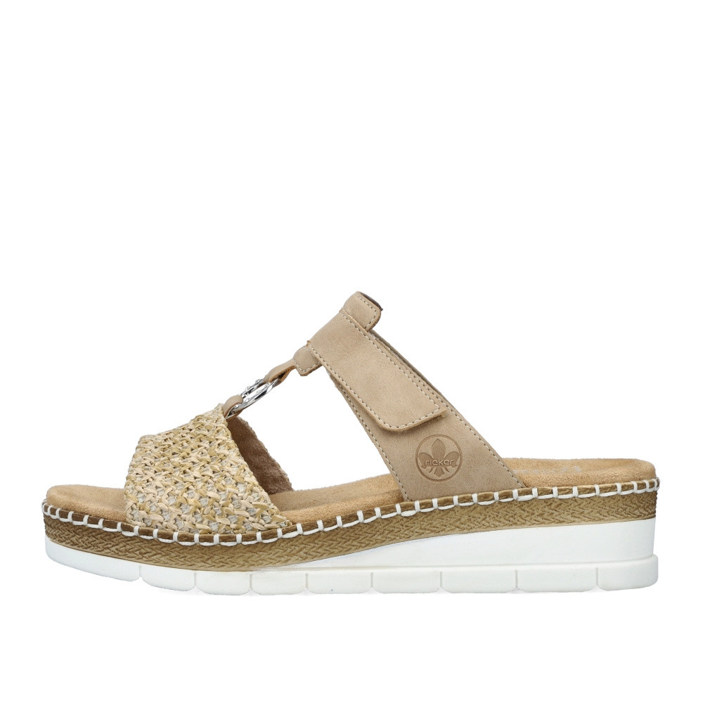 detail Dámske šľapky RIEKER V1243-60 béžová S5
