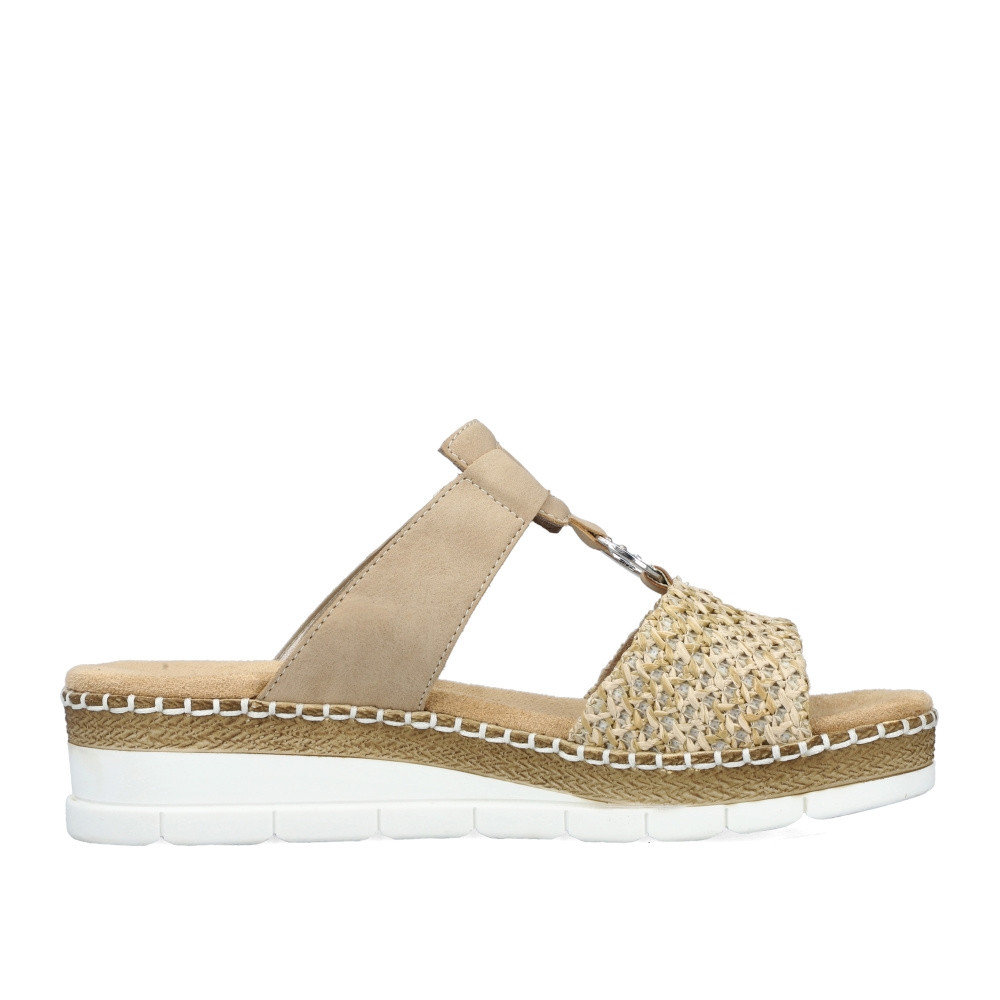 detail Dámske šľapky RIEKER V1243-60 béžová S5