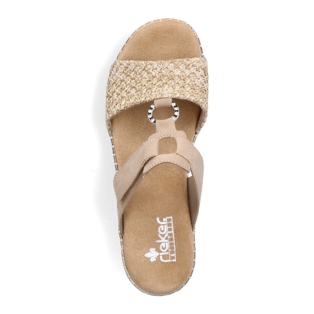 detail Dámske šľapky RIEKER V1243-60 béžová S5