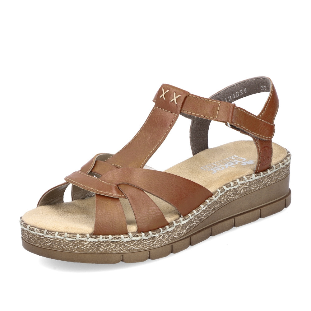 detail Dámské sandály RIEKER RIE-10201412-S2 hnědá