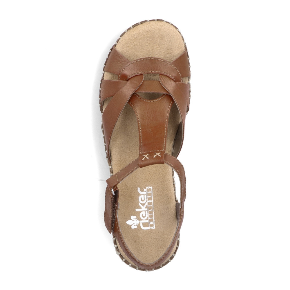 detail Dámské sandály RIEKER RIE-10201412-S2 hnědá