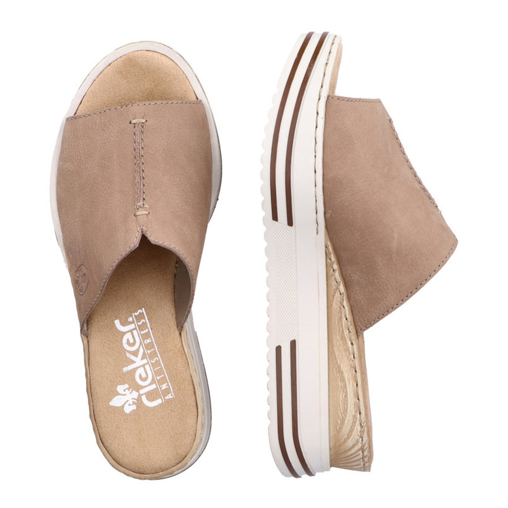 detail Dámské nazouváky RIEKER RIE-10201416-S3 béžová