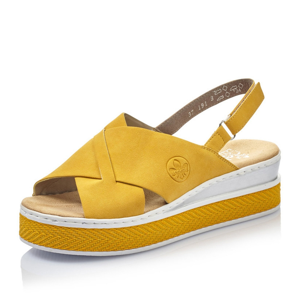 detail Dámské sandály RIEKER RIE-10201434-S2 žlutá