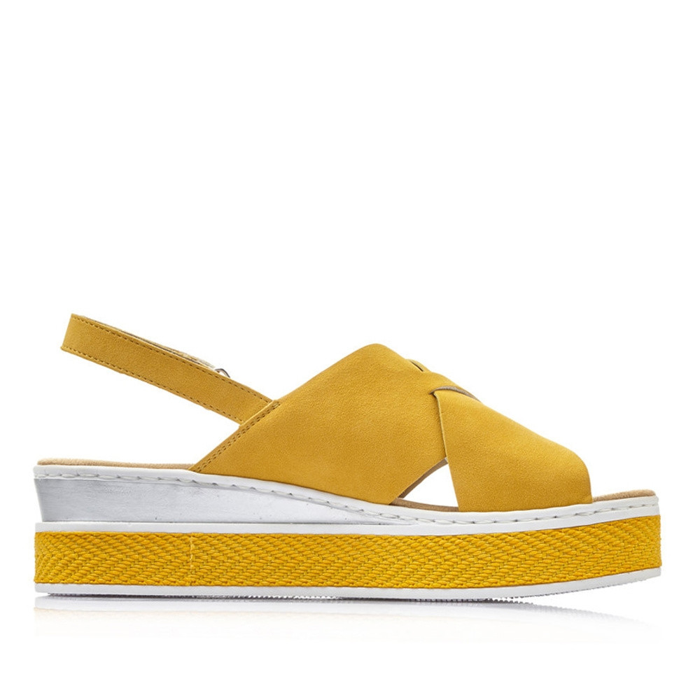 detail Dámské sandály RIEKER RIE-10201434-S2 žlutá