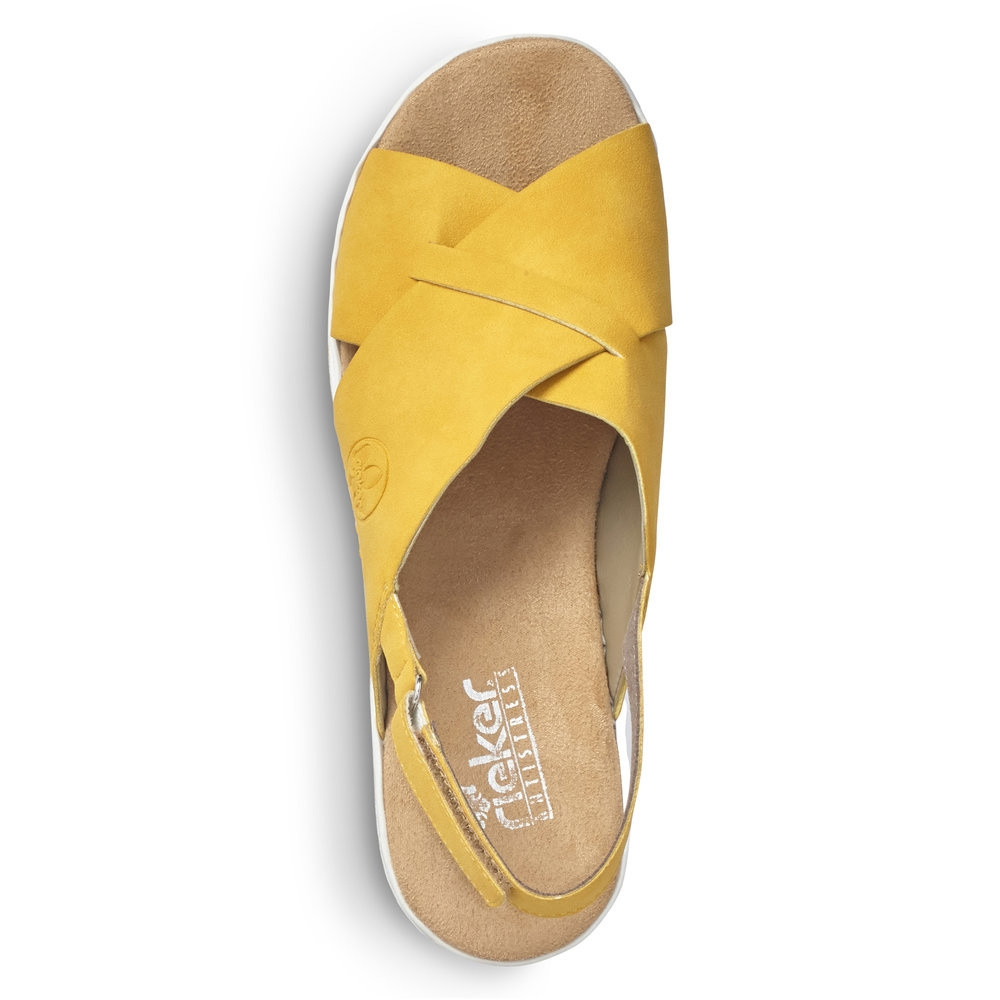 detail Dámské sandály RIEKER RIE-10201434-S2 žlutá