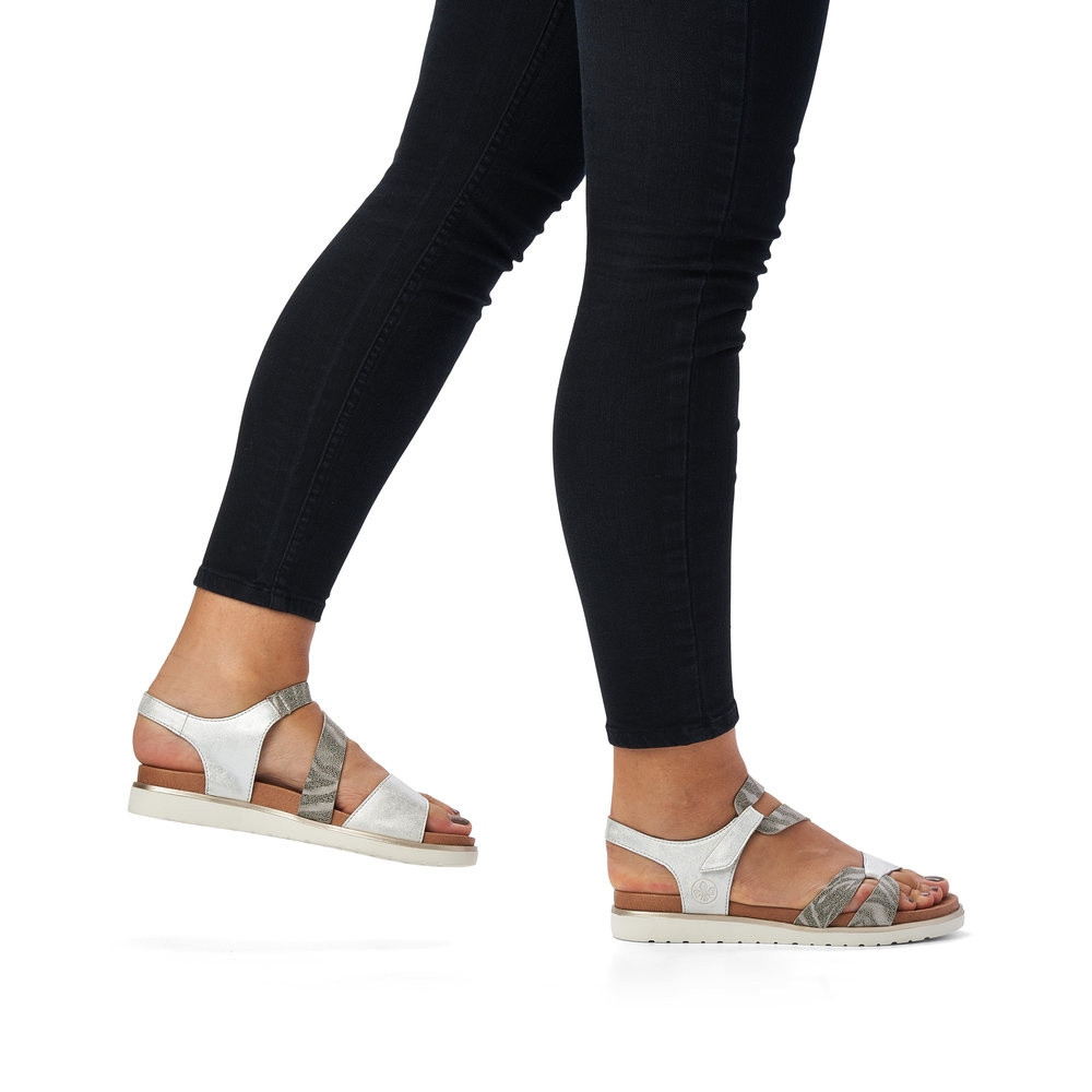 detail Dámské sandály RIEKER RIE-10201437-S2 bílá