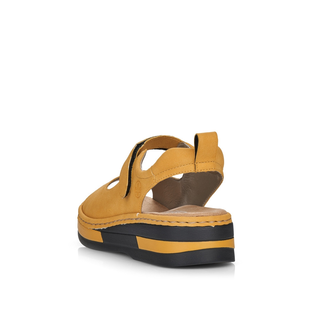 detail Dámske sandále RIEKER V59Q4-68 žltá S4